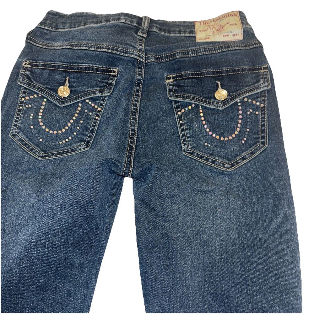 True Religion Becca Mid Rise Boot Cut Jeans Crystal size 26